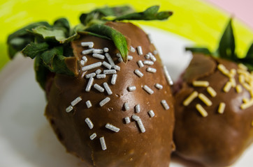 strawberry in chocolate