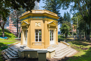 Bogota kiosk of light in the Independence park