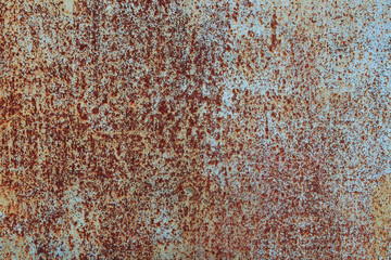 Rusty metal texture with natural defects. Scratches, grungy, cracks, corrosion. Can be used as a background or poster for an inscription.