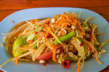 Papaya salad Thailand food call 'som tum Thai' 