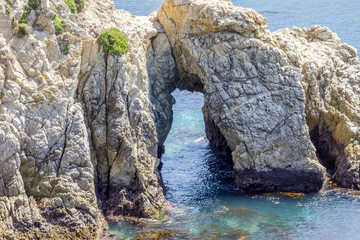 Fototapeta na wymiar Sea Arch at Point Lobos Natural State Reserve. Carmel-By-The-Sea, Monterey County, California, USA.