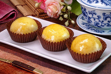 Mung bean paste cake, famous Chinese pastry.