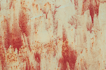 Rusty metal texture with natural defects. Scratches, grungy, cracks, corrosion. Can be used as a background or poster for an inscription.