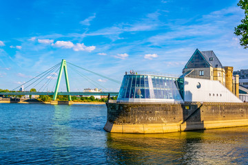 Chocolate museum in Cologne situated next to the German sport and olympic museum at Immhof, Germany © dudlajzov