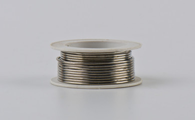 Lead rolls on white background