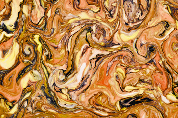 Abstract art of painting.Marble texture natural background.Blurred acrylic paint on water technique Ebru and Suminagashi .Eastern painting technique .