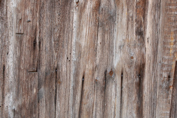 Brown wood texture. Paint on the boards with cracks, scratches, chips, dust. Can be used as background for design or poster.