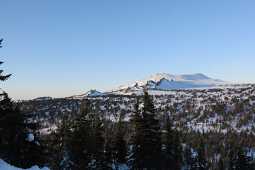 mountains in winter