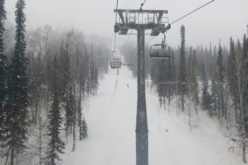 chairlift in winter