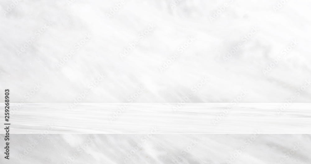 Poster 3D luxury marble table studio background textured for product display with copy space for display of content design.Banner for advertise product on website.3d rendering