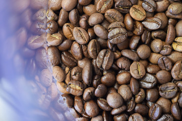 Close up of coffee beans for background