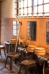 Japanese traditional style public shower room or 