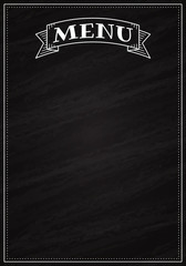 Vintage Menu written with chalk on a blackboard © JeromeCronenberger