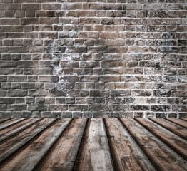 old room with brick wall
