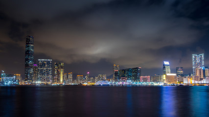 Fototapeta na wymiar Hong Kong harbor skyline