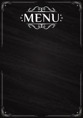 Vintage Menu written with chalk on a blackboard © JeromeCronenberger