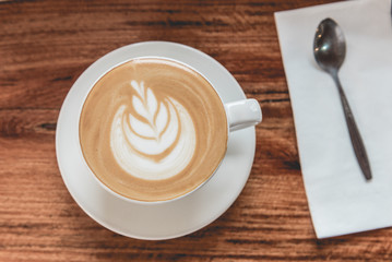 A new morning with hot coffee to eat to increase the power of work