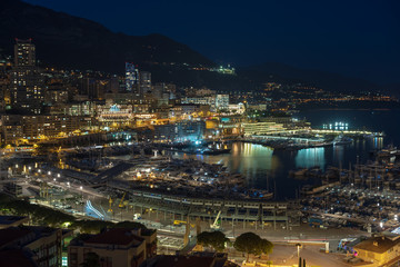 Monaco by night