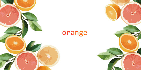 Orange and leaves illustration