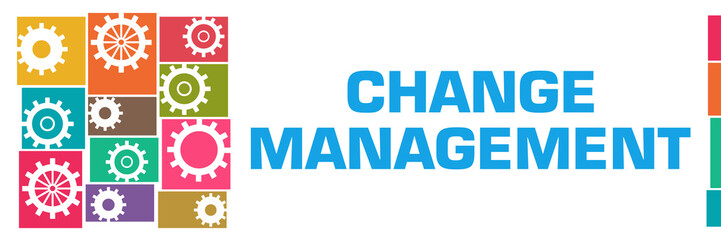 Change Management Colorful Gears Grid Left 