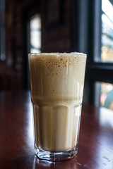 Nitro cold brew coffee with the fermentation was compressed nitrogen into a similar system of beer.