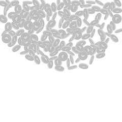 European Union Euro coins falling. Scattered black