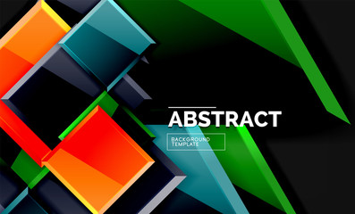 Squares and triangles geometrical background