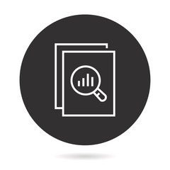 Data analysis - vector icon. Illustration isolated. Simple pictogram.