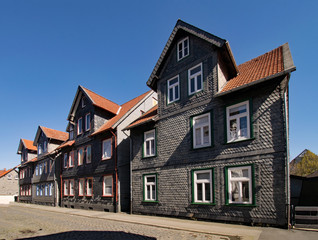 In der Altstadt von Goslar in Niedersachsen, Deutschland 