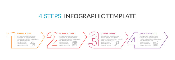 Four Steps Infographic Template