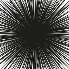 Obraz premium Graphic Explosion with Speed Lines. Comic Book Design Element. Vector Illustration