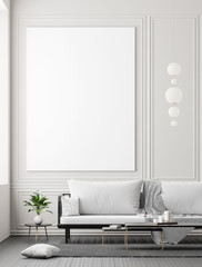 Mock up poster frame in scandinavian style interior © Salih