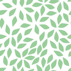 pattern with green leaves