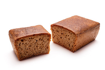 Fototapeta na wymiar Whole Spelt Bread isolated on white background