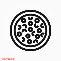 pizza icon vector sign symbol for design