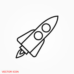 Rocket icon illustration vector sign symbol for design