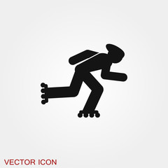 Skating icon vector sign symbol for design