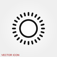 Sun Icon vector sign symbol for design