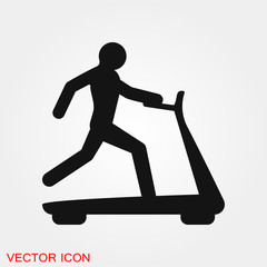 Fototapeta premium Treadmill icon vector sign symbol for design