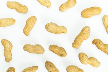 Peanuts isolated on white background