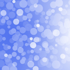 Abstract blue bokeh background with blur white light effect