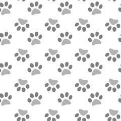 Naklejka na ściany i meble Vector seamless pattern with cat or dog,kitten or puppy footprints. Can be used for wallpaper,fabric, web page background, surface textures.