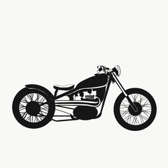 set of silhouettes of motorcycle
