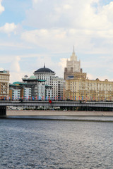 Fototapeta na wymiar Novoarbatsky bridge, Moscow 
