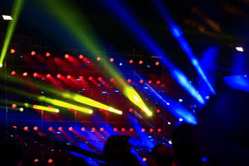 Obraz premium Stage lighting effect in the dark, close-up pictures