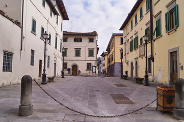 Typical street of Scarperia, Tuscany, Italy