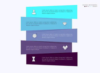 Vector info graphics for your business presentations. Can be used for website layout, numbered banners, diagram, horizontal cutout lines, web design.
