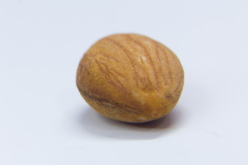 Close-up of Almond isolated on white background