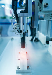 automatic system pneumatic input to robot handle in intelligence factory