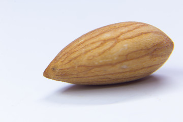 Close-up of Almond isolated on white background